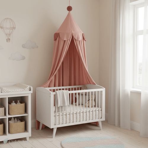Ciel de lit bébé – Moustiquaire en coton décorative - Vue 3 – Ciel de Lin