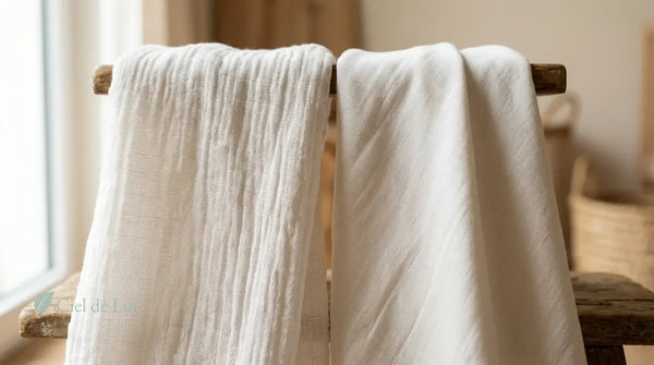 Texture douce de tissu coton blanc aéré en gros plan