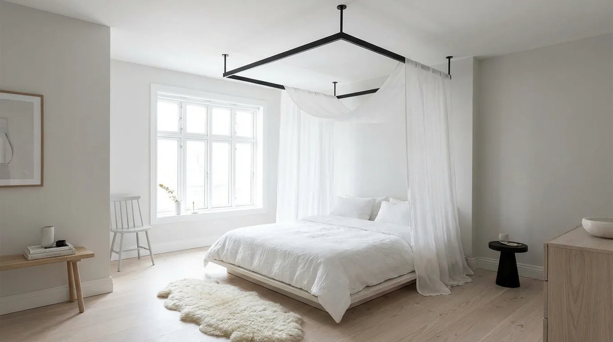 Support de fixation pour ciel de lit