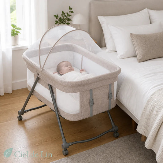 Berceau bébé pliable kaki - version confort