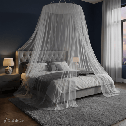 Ciel de lit adulte romantique – Moustiquaire chic - Vue 1 – Ciel de Lin