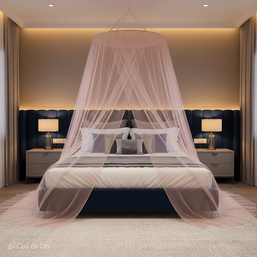 Ciel de lit adulte romantique – Moustiquaire chic - Vue 4 – Ciel de Lin