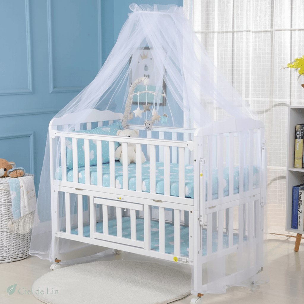 Ciel de lit bébé – Moustiquaire dôme décoratif et respirant - Vue 4 – Ciel de Lin