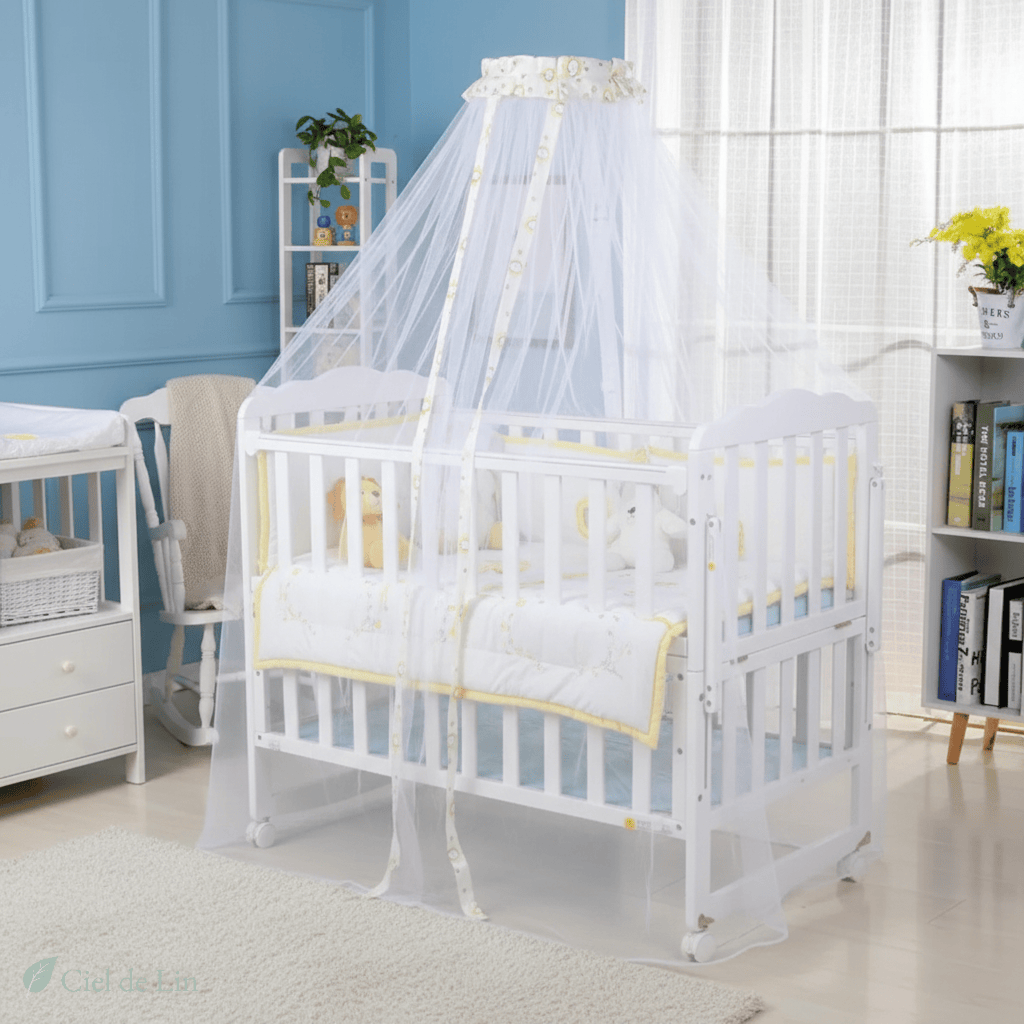 Ciel de lit bébé – Moustiquaire dôme décoratif et respirant - Vue 3 – Ciel de Lin