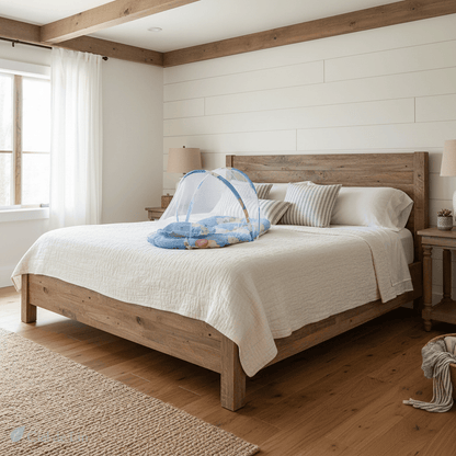 Ciel de lit bébé – Moustiquaire pliable respirante - Vue 1 – Ciel de Lin