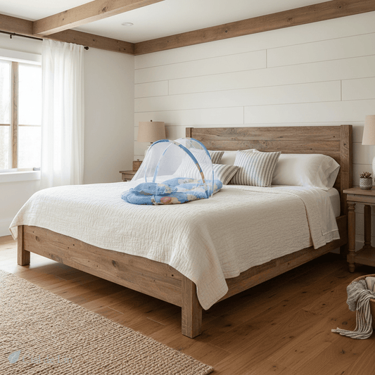 Ciel de lit bébé – Moustiquaire pliable respirante - Vue 1 – Ciel de Lin