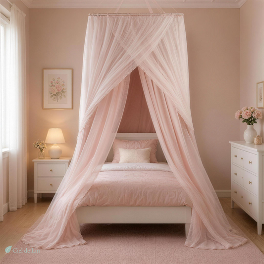 Ciel de lit dentelle rose filles adultes 2160x2160 – Ciel de Lin