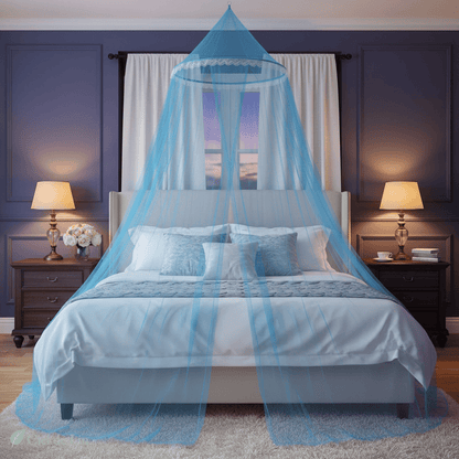 Ciel de lit moustiquaire dôme – Protection cosy et élégante - Vue 1 – Ciel de Lin