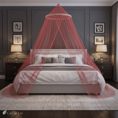 Ciel de lit moustiquaire dôme – Protection cosy et élégante - Vue 3 – Ciel de Lin