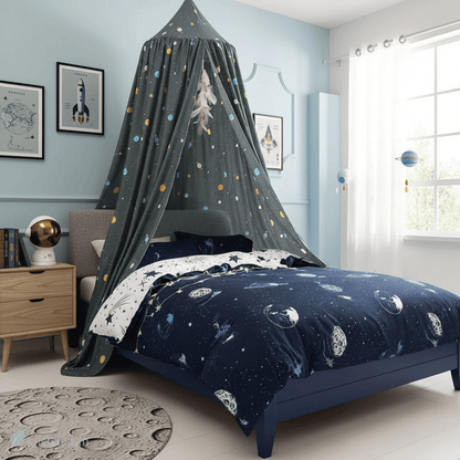 Ciel de lit enfant dôme de nuit – Baldaquin moustiquaire décoratif pour chambre cosy - Vue 3 – Ciel de Lin