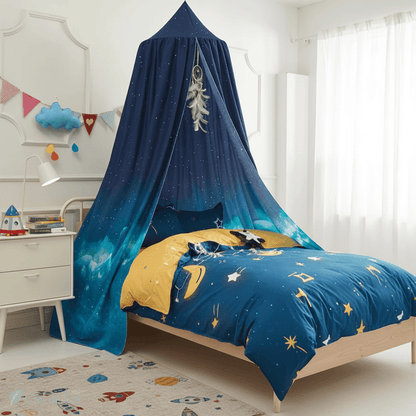 Ciel de lit enfant dôme de nuit – Baldaquin moustiquaire décoratif pour chambre cosy - Vue 5 – Ciel de Lin