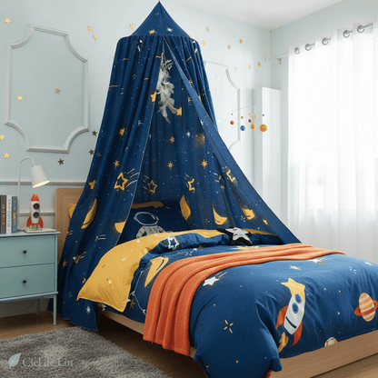 Ciel de lit enfant dôme de nuit – Baldaquin moustiquaire décoratif pour chambre cosy - Vue 2 – Ciel de Lin