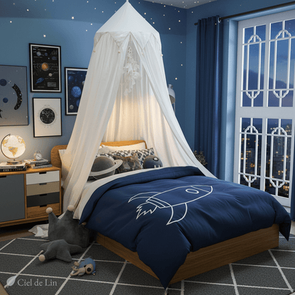 Ciel de lit enfant – Baldaquin conique décoratif pour chambre d’enfant - Vue 4 – Ciel de Lin