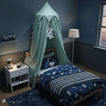 Ciel de lit enfant – Baldaquin conique décoratif pour chambre d’enfant - Vue 2 – Ciel de Lin