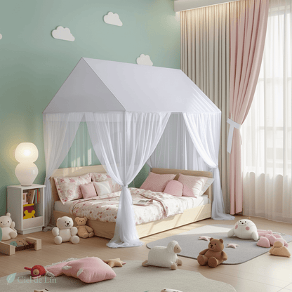 Ciel de lit enfant – Moustiquaire suspendue protectrice - Vue 1 – Ciel de Lin