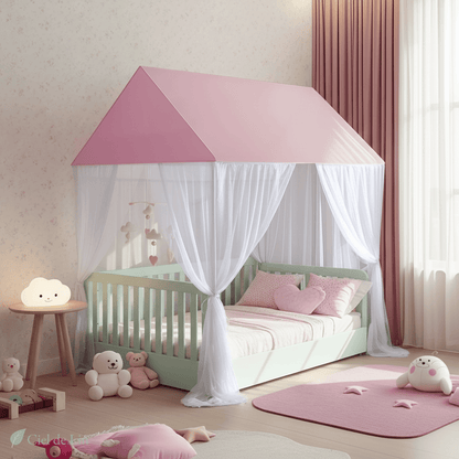 Ciel de lit enfant – Moustiquaire suspendue protectrice - Vue 2 – Ciel de Lin