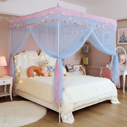 Ciel de lit princesse – Baldaquin féerique pour chambre de fille - Vue 1 – Ciel de Lin