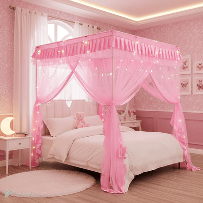Ciel de lit princesse – Baldaquin féerique pour chambre de fille - Vue 2 – Ciel de Lin