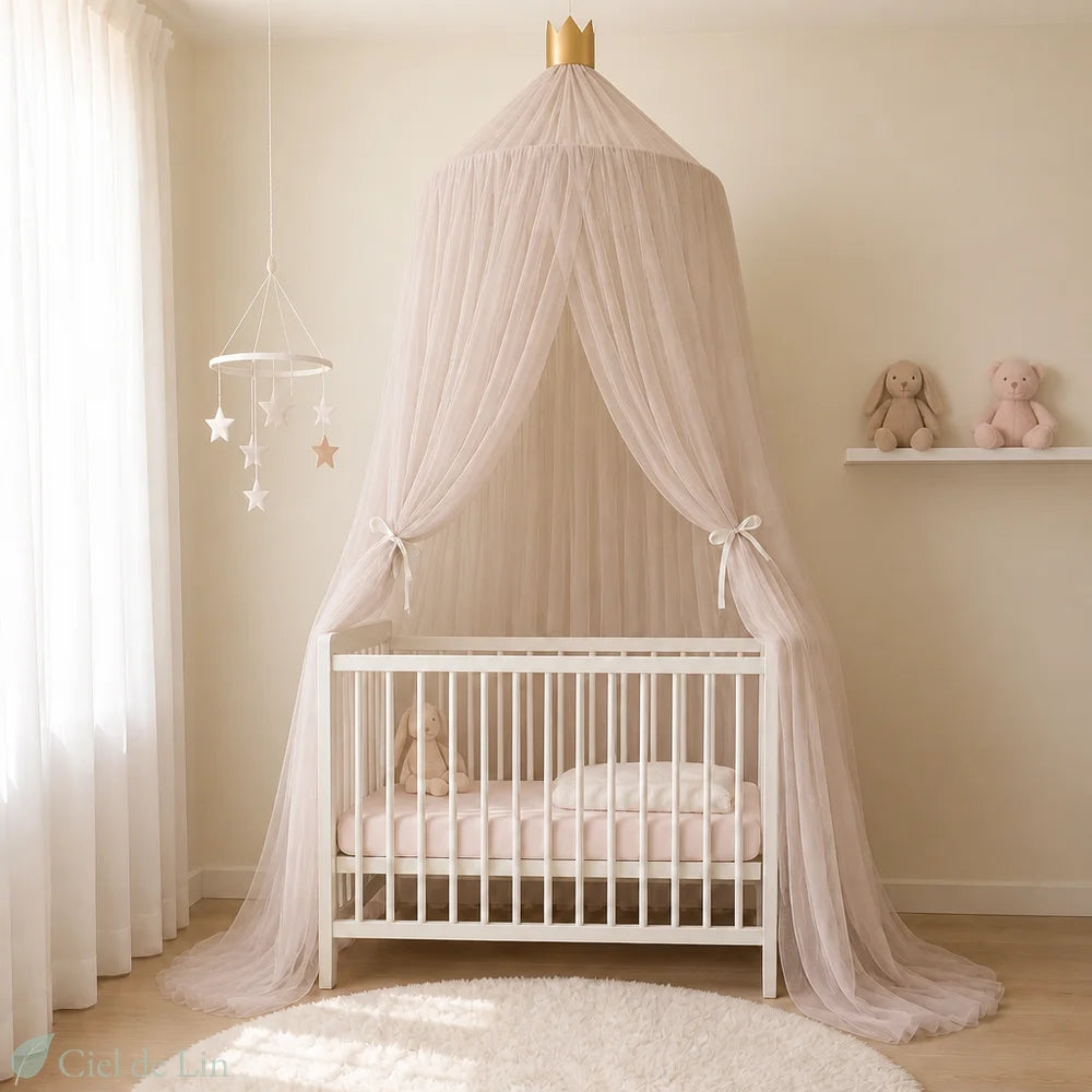 Ciel de lit princesse champagne 240cm – Ciel de Lin