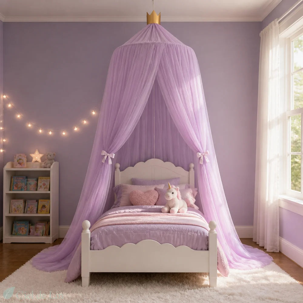 Ciel de lit princesse violet 240cm – Ciel de Lin