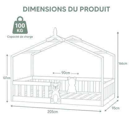 Lit cabane montessori dimensions – Ciel de Lin